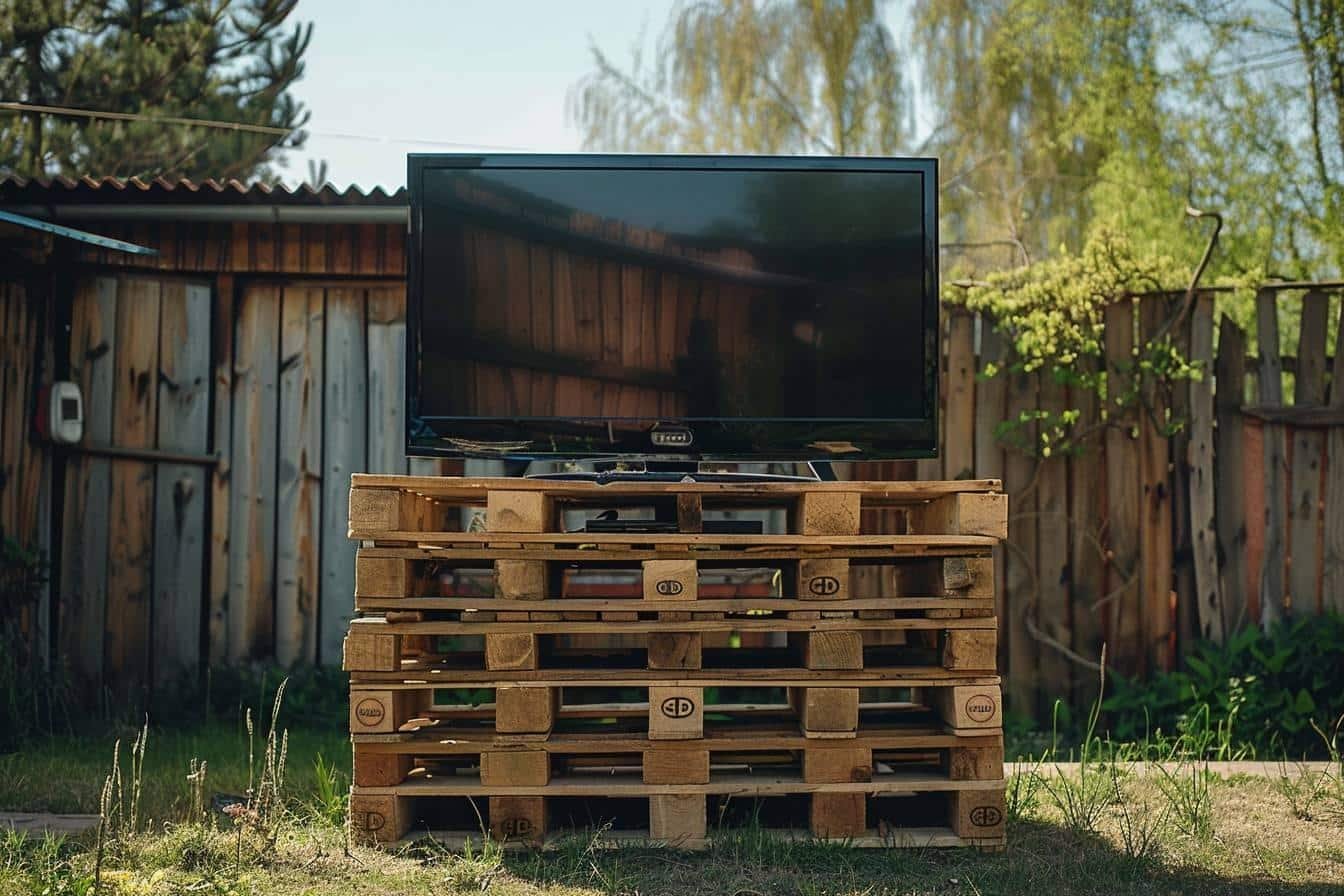 Comment fabriquer un support TV avec une palette ?